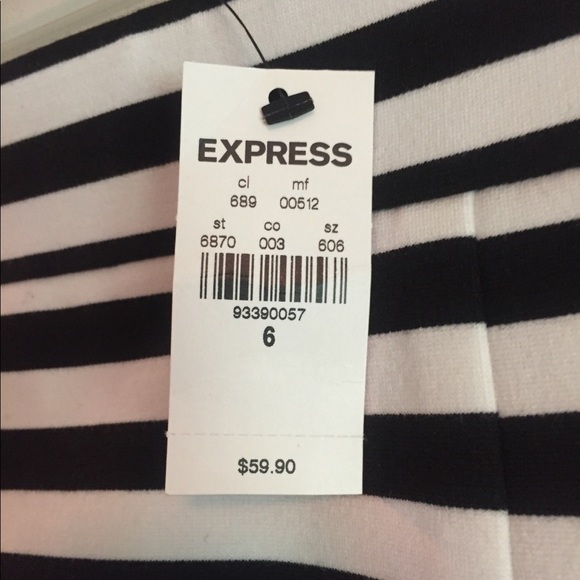 NWT! Express striped skirt with wrap front - Picture 4 of 6